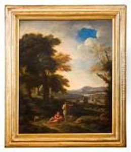 Paesaggio Laziale Con Pastori Al Riposo
