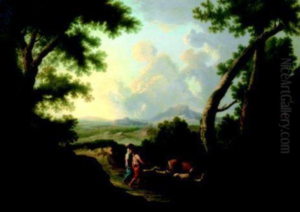 Paesaggio Con Figure E Armenti - view 1