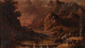 Paesaggio Con Contadini, Armenti E Corso D'acqua