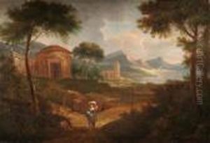 Paesaggio Con Personaggi by Andrea Locatelli