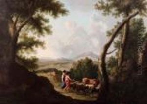 Paesaggio Con Figure by Andrea Locatelli