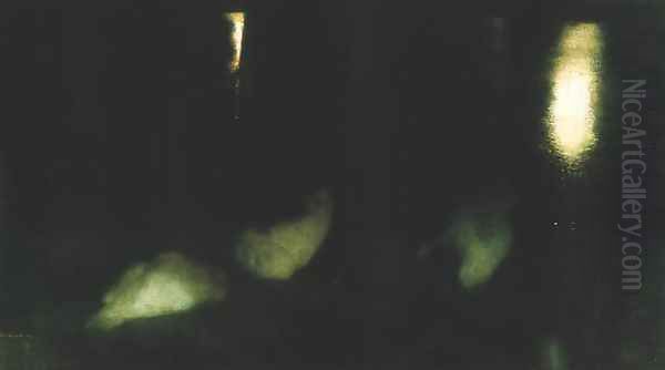 Nocturne - Swans in the Saski Garden at Night - view 1