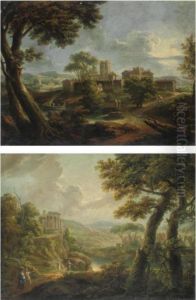 Veduta Del Tempio Di Tivoli by Andrea Locatelli