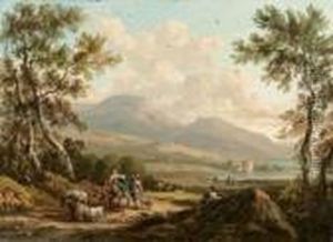 Paesaggio Laziale Con Viandanti
