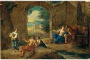 Figure In Un Paesaggio by Andrea Locatelli