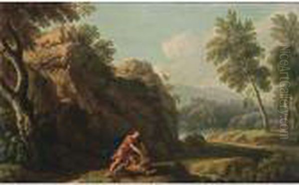 A Classical Landscape With Hercules Fighting The Nemean Lion - view 1