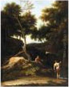 Italianate Landscape With Fishermen Beside A River Italianate Landscape With Fishermen Beside A River