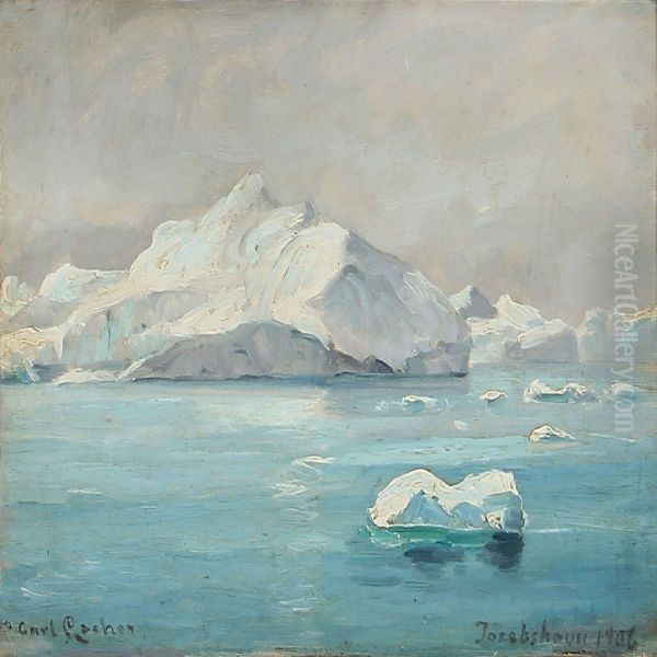Icebergs At Jakobshavn In Greenland - view 1