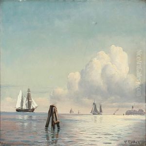 Seascape With Sailing Ships Near Trekroner Fortress, Copenhagen