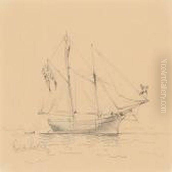 Seascape With A Sailing Ship - view 1