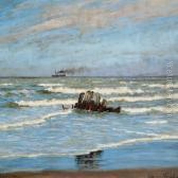 Steamship Off The Coast - view 1