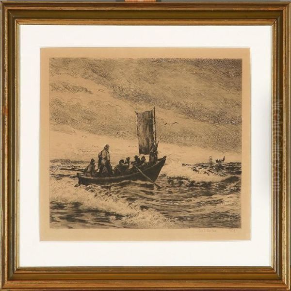 A Lifeboat In Rough Sea - view 1