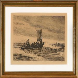A Lifeboat In Rough Sea