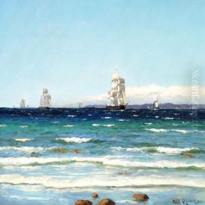 A View From The Fishing Village Of Hornbaek Towards The Swedish Coast