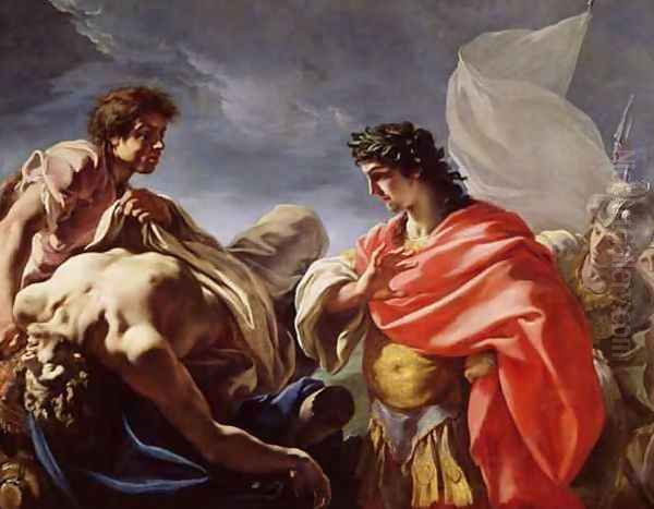 Achilles Contemplating the Body of Patroclus - view 1