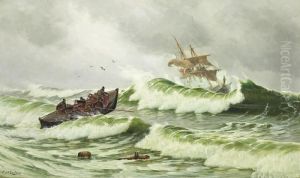 Lifeboat In Action by Carl Locher