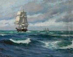 Sailing Ships In The Open Sea Sailing Ships In The Open Sea