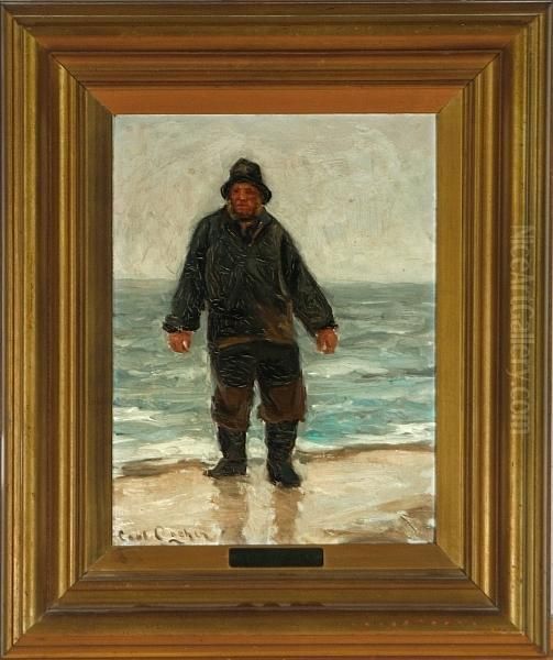 A Fisherman On The Beach - view 1