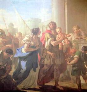 Hector and Andromache, c.1708-10 by Giovanni Antonio Pellegrini