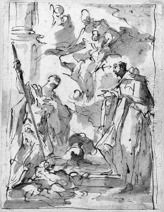 The Madonna and Child appearing to Saint George and another monastic Saint