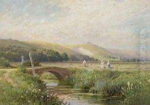 Watermeadows near Amberley by Harry Sutton Palmer