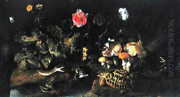 Still Life with a Snake, Frogs, Tortoise and Lizard - view 1
