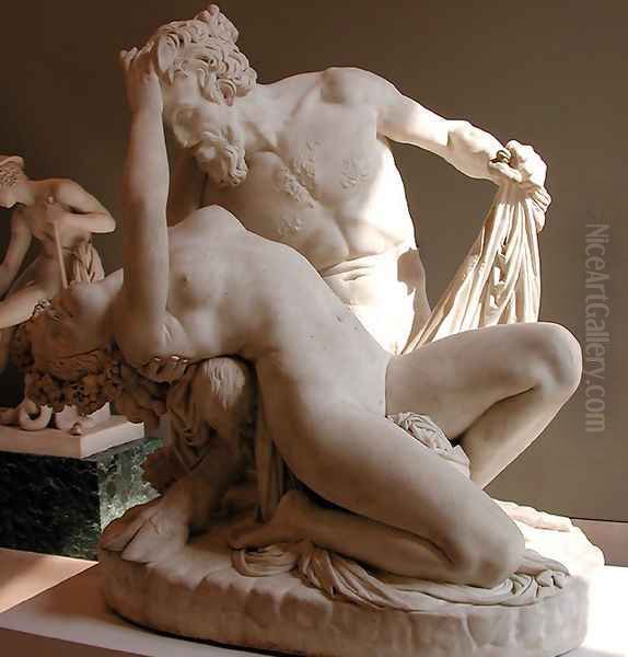 Satyre et Bacchante [detail #1] (Satyr and Bacchante) by James Pradier