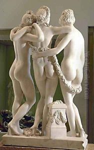 Les Trois Graces [detail #2] (The Three Graces) by James Pradier