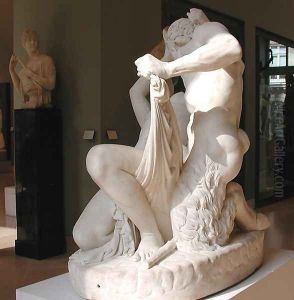 Satyre et Bacchante [detail #2] (Satyr and Bacchante) by James Pradier