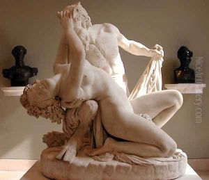 Satyre et Bacchante [detail #4] (Satyr and Bacchante) by James Pradier