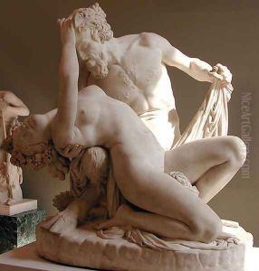 Satyre et Bacchante [detail #3] (Satyr and Bacchante) by James Pradier