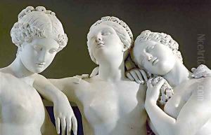 Les Trois Graces [detail #1] (The Three Graces) by James Pradier