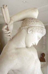 Niobide blesse [detail #1] (Wounded Niobide) by James Pradier