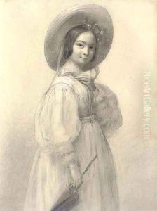 Portait of Claire Pradier, called Claire Gauvin by James Pradier