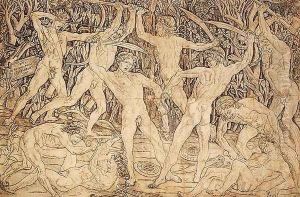 Battle of Ten Nudes 1470s by Antonio Pollaiolo