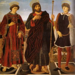 Altarpiece of the SS. Vincent, James and Eustace 1468 by Antonio Pollaiolo