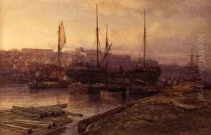 Bristol Docks, 1896 by Arthur Wilde Parsons