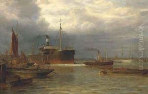 Towing out the tramp by Arthur Wilde Parsons