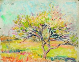 Landscapes: Blooming Tree In Spring by Robert Henry Logan