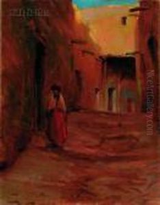 Algerian Street With Figure by Robert Henry Logan