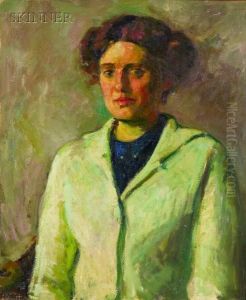 Portrait Of A Woman In White by Robert Henry Logan