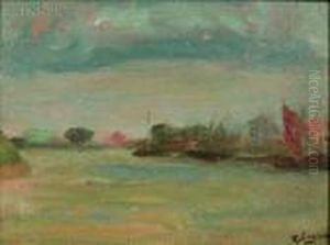 Water Scene With Boats by Robert Henry Logan