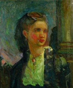 Portrait Of A Young Woman by Robert Henry Logan