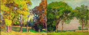 Lot Of Two Rural Landscapes by Robert Henry Logan
