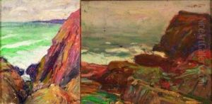 Lot Of Two Coastal Views by Robert Henry Logan