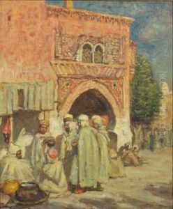 Merralan Street Scene by Robert Henry Logan