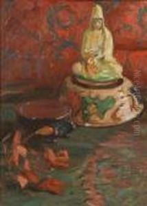 Still Life With Japanese Statue