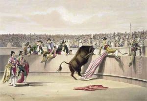 The Bull Leaping the Barriers, 1865 by William Henry Lake Price