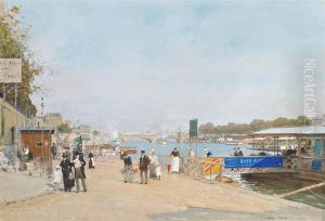 Au Bord De La Seine by Luigi Loir