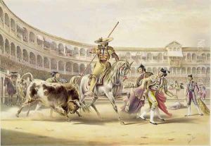 Bull Charging a Picador, 1865 by William Henry Lake Price